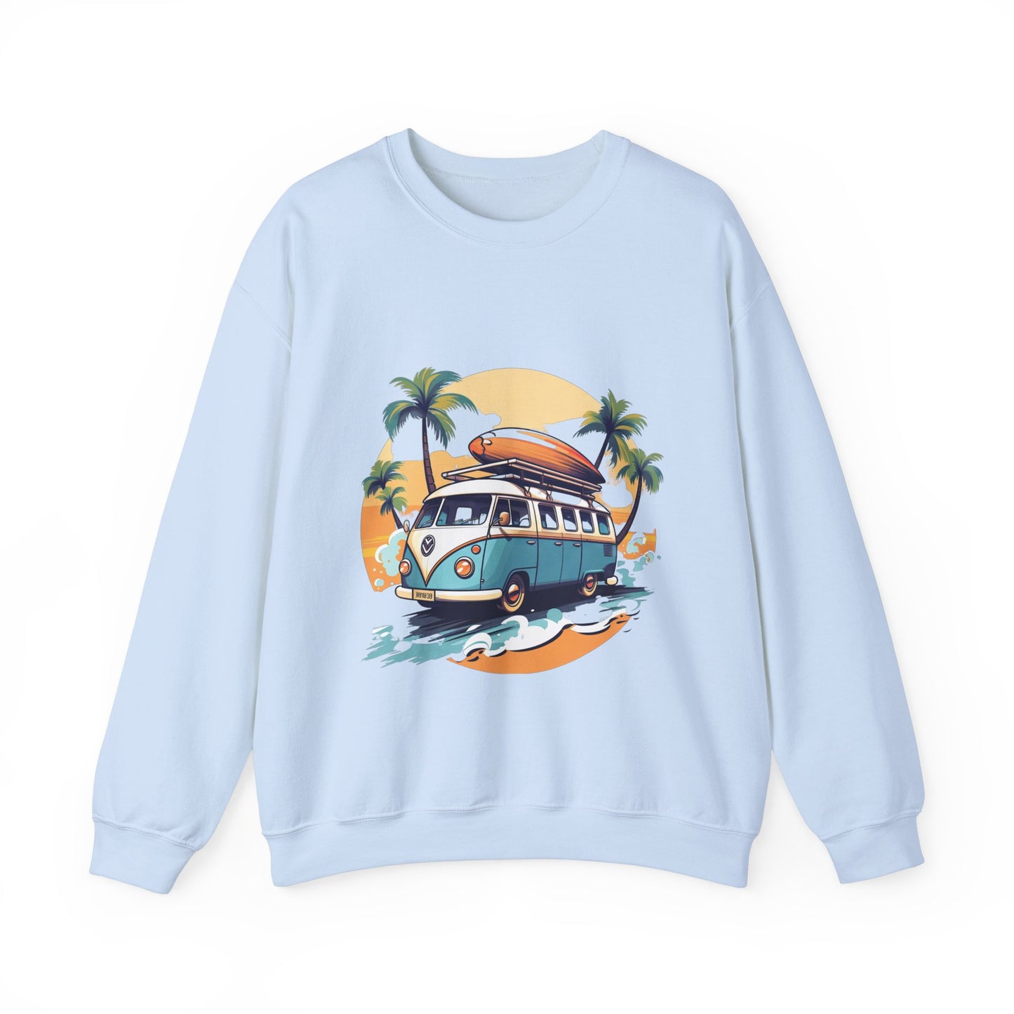 Retro Surf Van - Unisex Heavy Blend™ Crewneck Sweatshirt