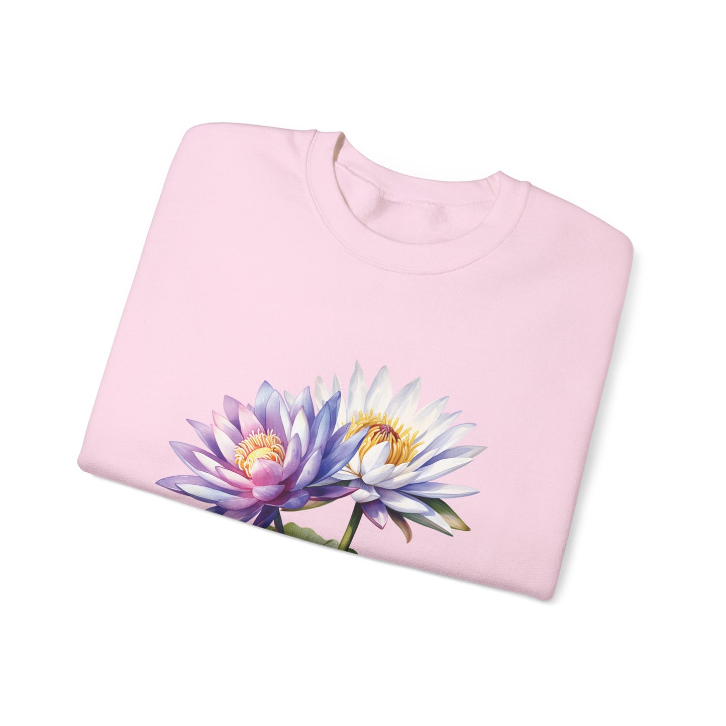 July Birth Flower (Water Lily) - Unisex Heavy Blend™ Crewneck Sweatshirt