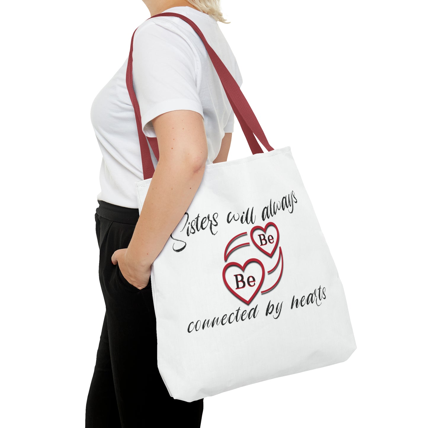 Sisters will always be connected by hearts - Tote Bag (AOP)