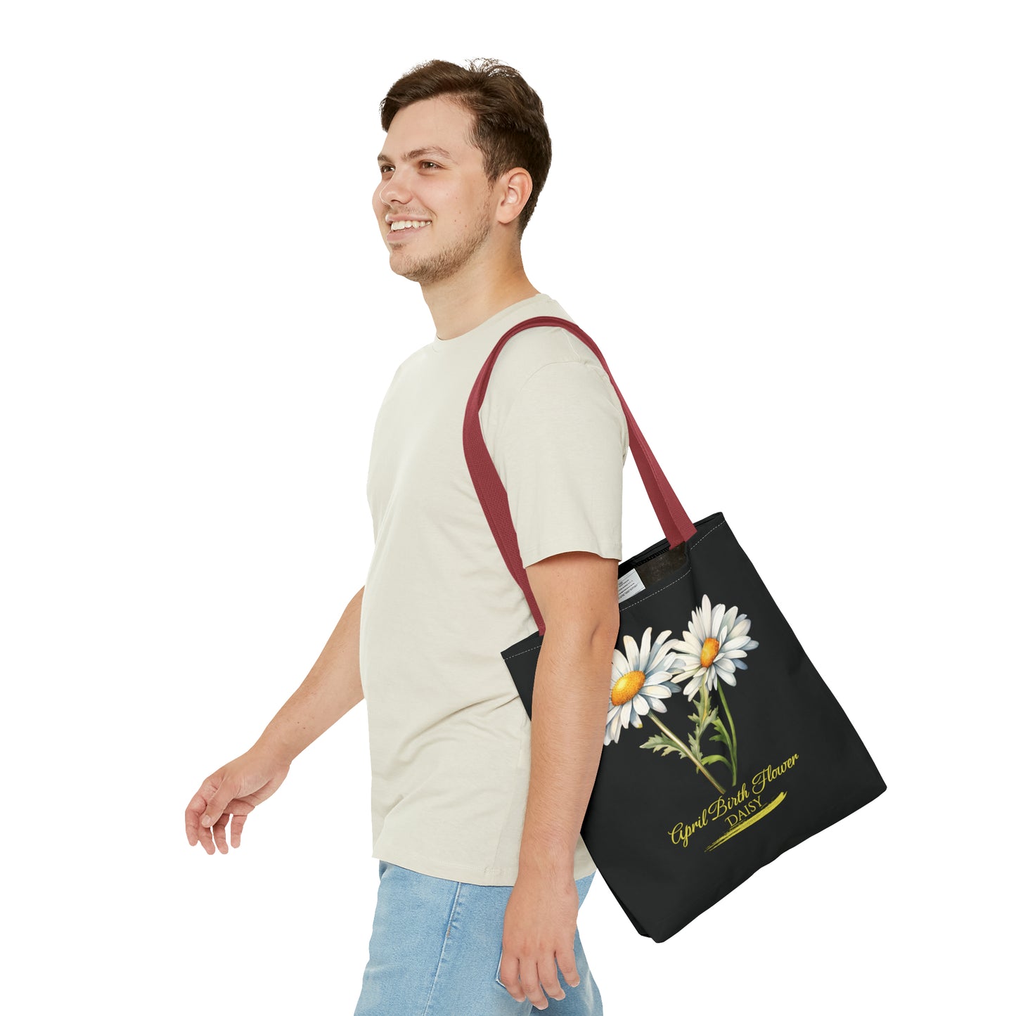 April Birth Flower: Daisy - Tote Bag (AOP)