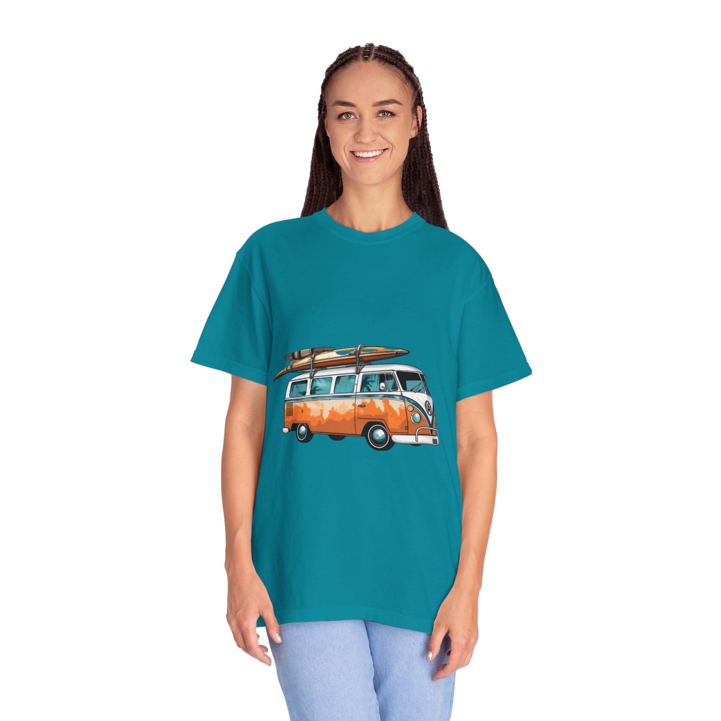 Retro Surf Van: Unisex Garment-Dyed T-shirt