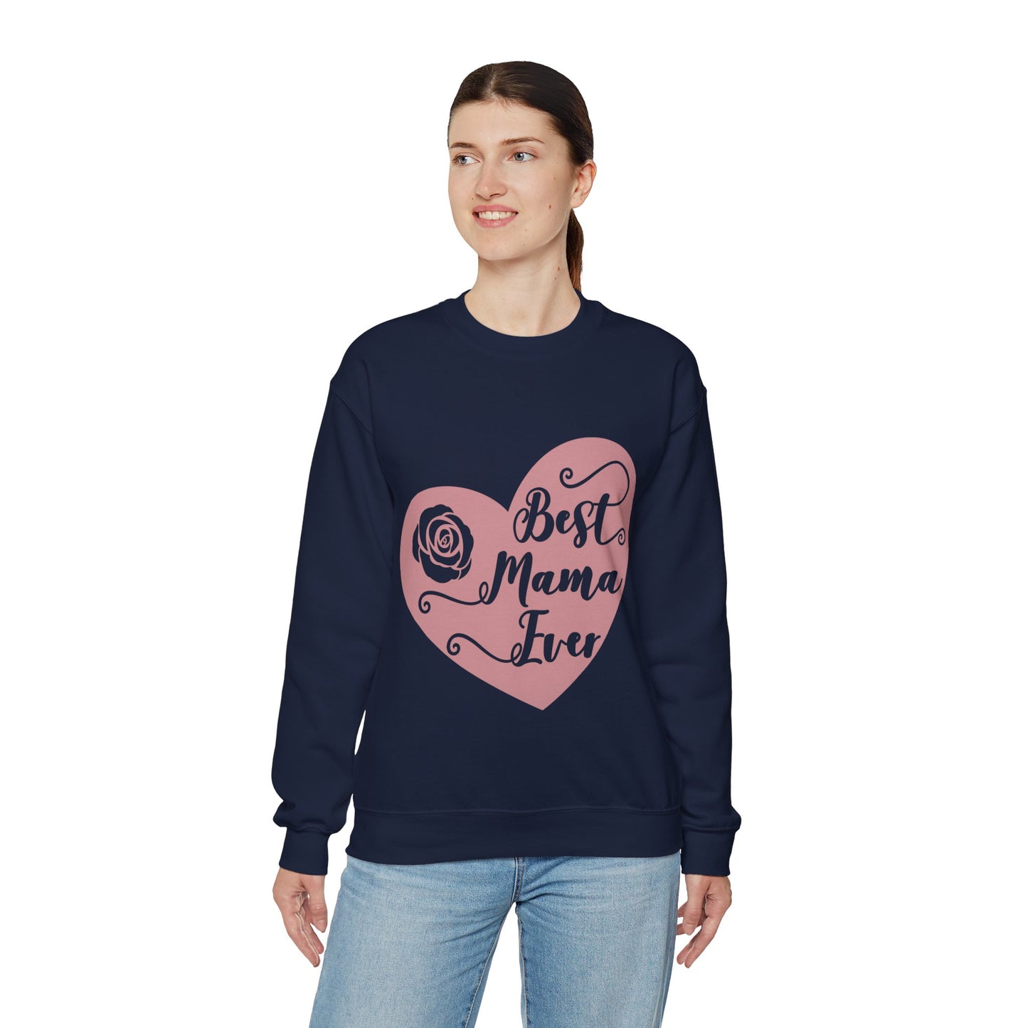 Best Mom Ever Heart - Unisex Heavy Blend™ Crewneck Sweatshirt