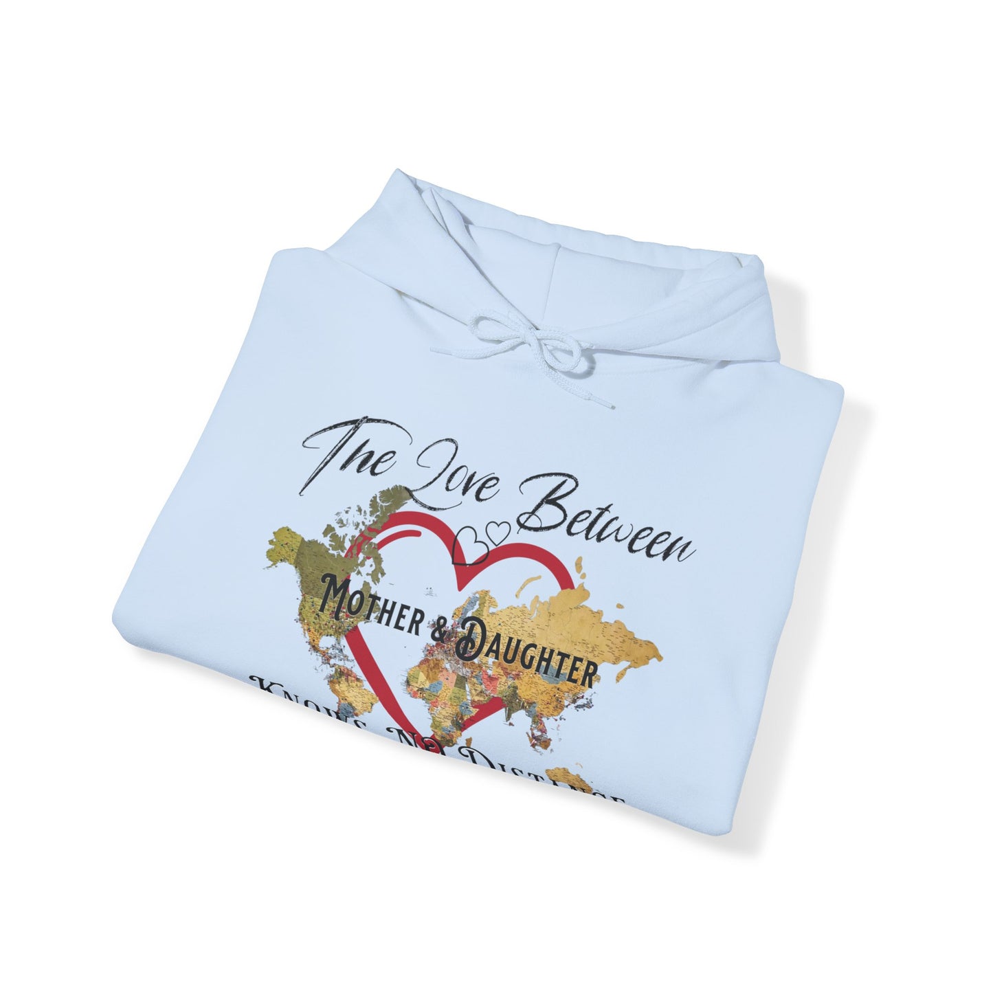 The love between mother and daughter knows no distance - Unisex Heavy Blend™ Hooded Sweatshirt