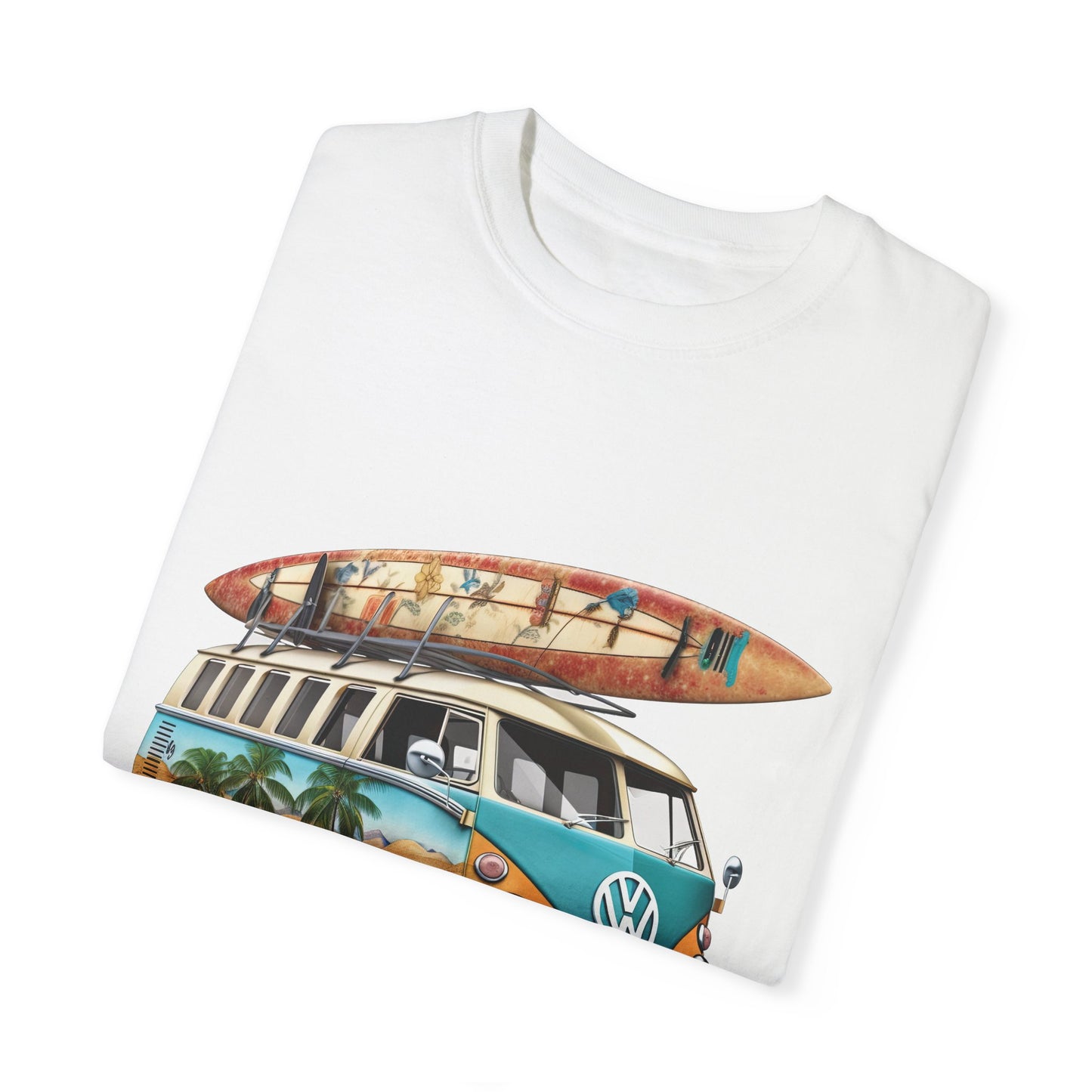 Retro Surf Van: Unisex Garment-Dyed T-shirt