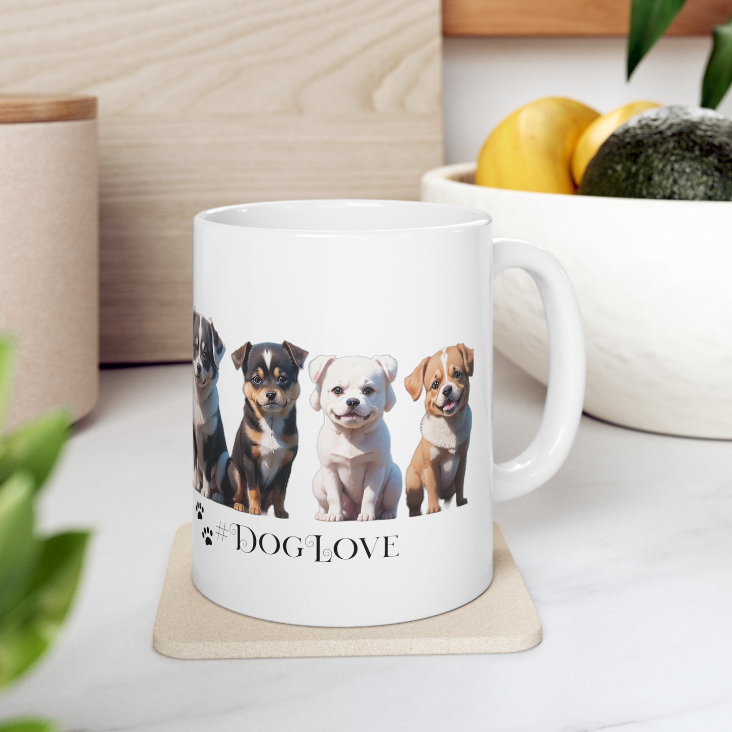 Ceramic Mug 11oz: #DogLove