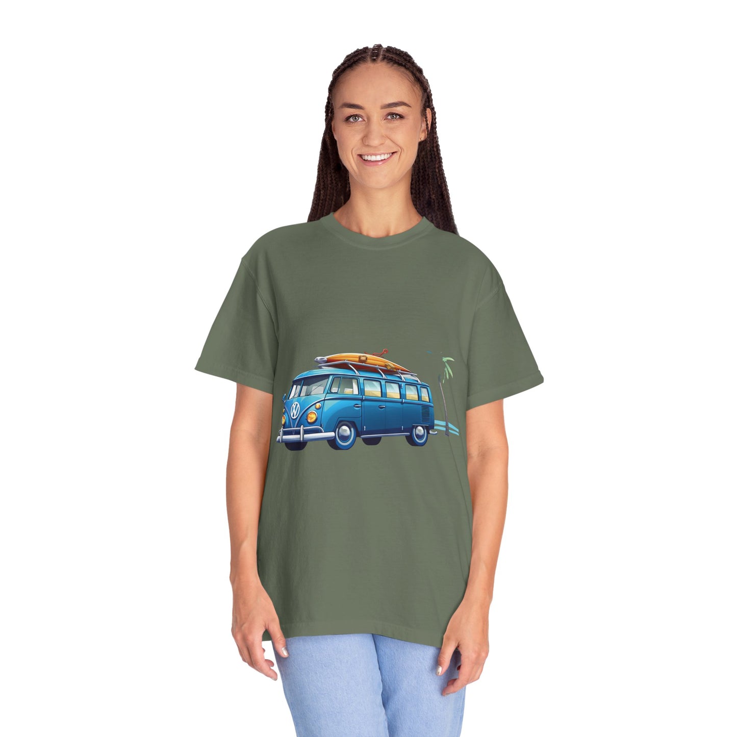 Retro Surf Van: Unisex Garment-Dyed T-shirt