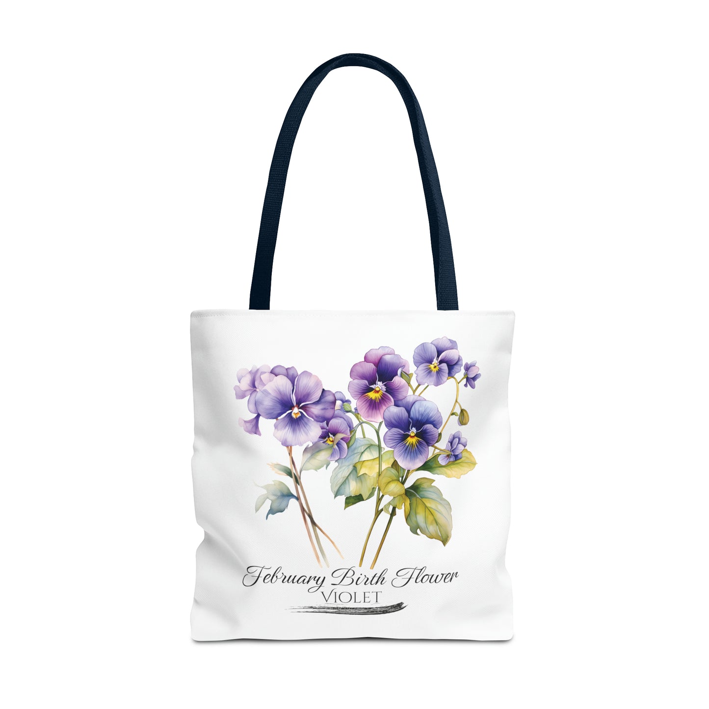 February Birth Flower: Violet - Tote Bag (AOP)