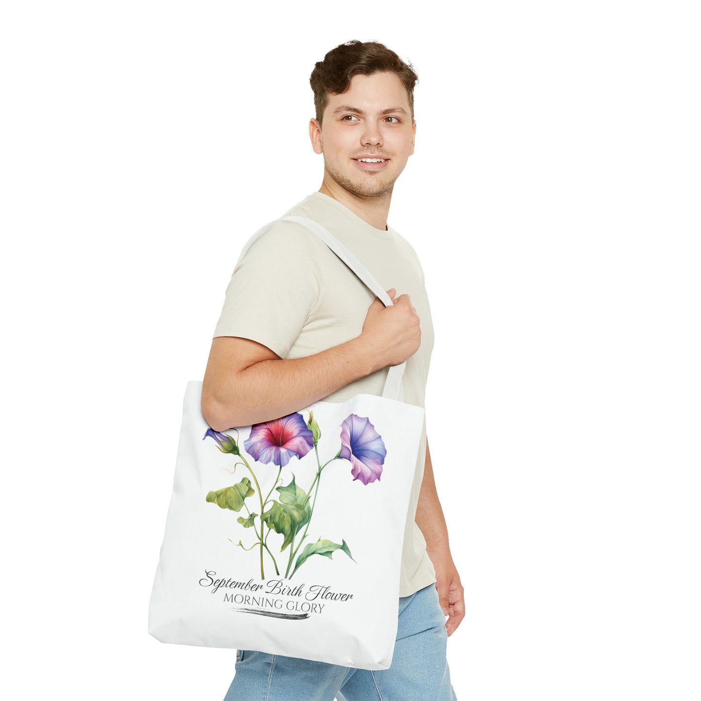 September Birth Flower: Morning Glory - Tote Bag (AOP)