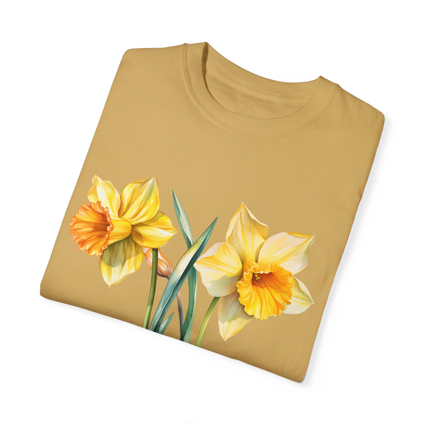 March Birth Flower "Daffodil" - Unisex Garment-Dyed T-shirt