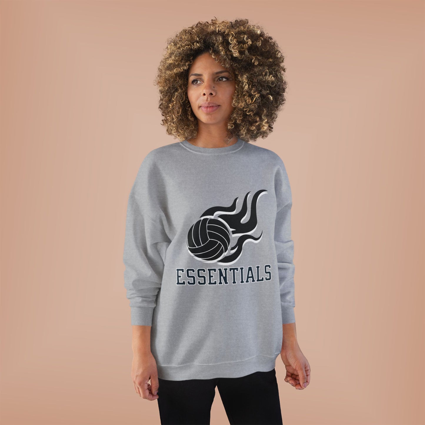 Volleyball Essentials Crewneck Sweatshirt - Unisex Eco-Friendly, Sportswear, Athletic Casual, Team Spirit, Gift for Sports Lovers