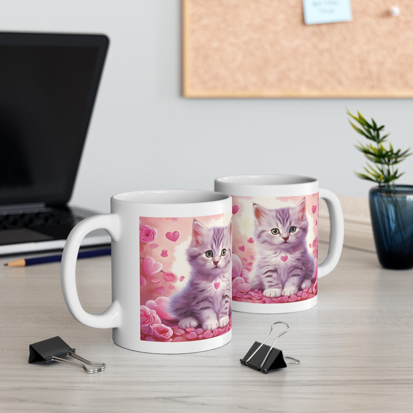 Valentine's Cat: Ceramic Mug 11oz