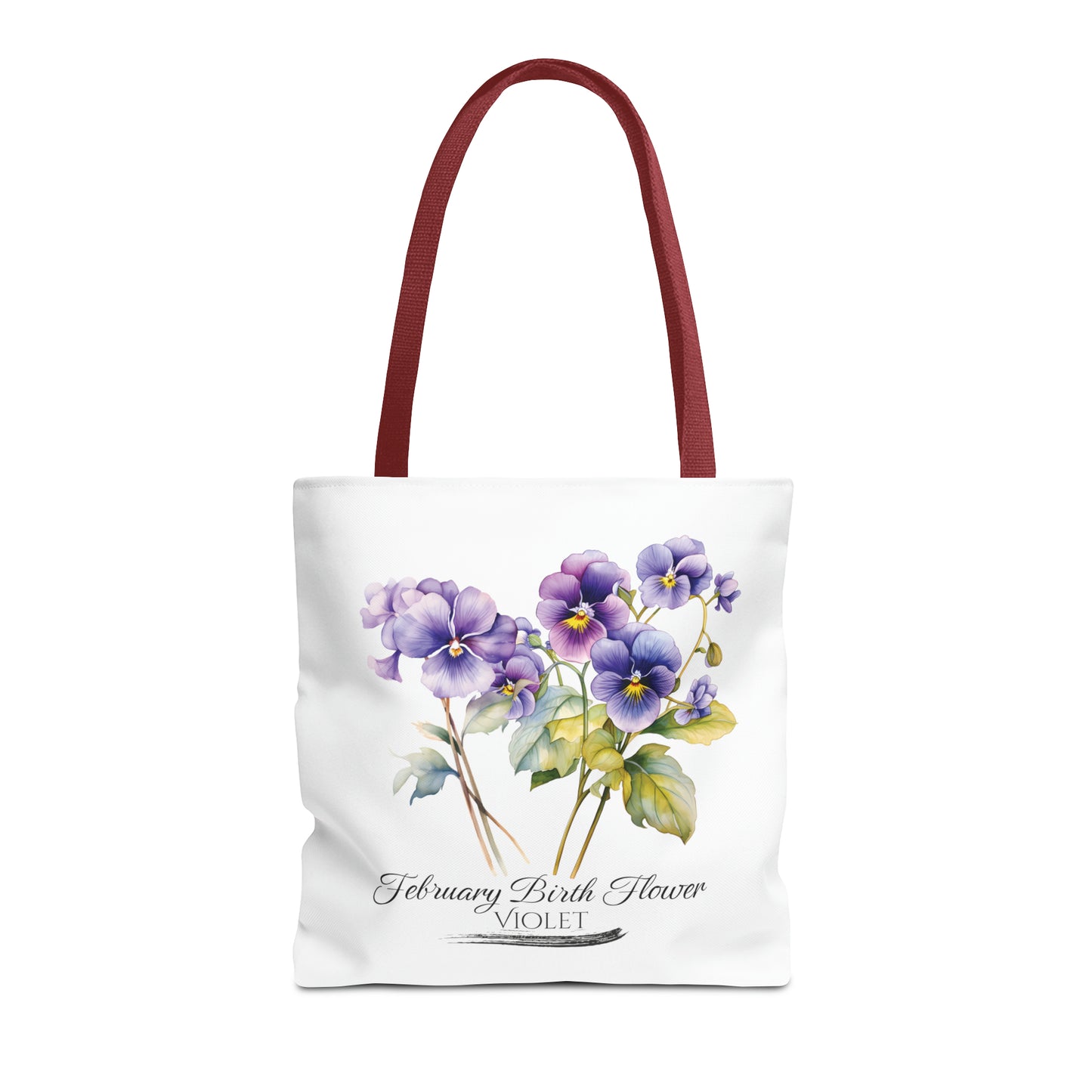 February Birth Flower: Violet - Tote Bag (AOP)