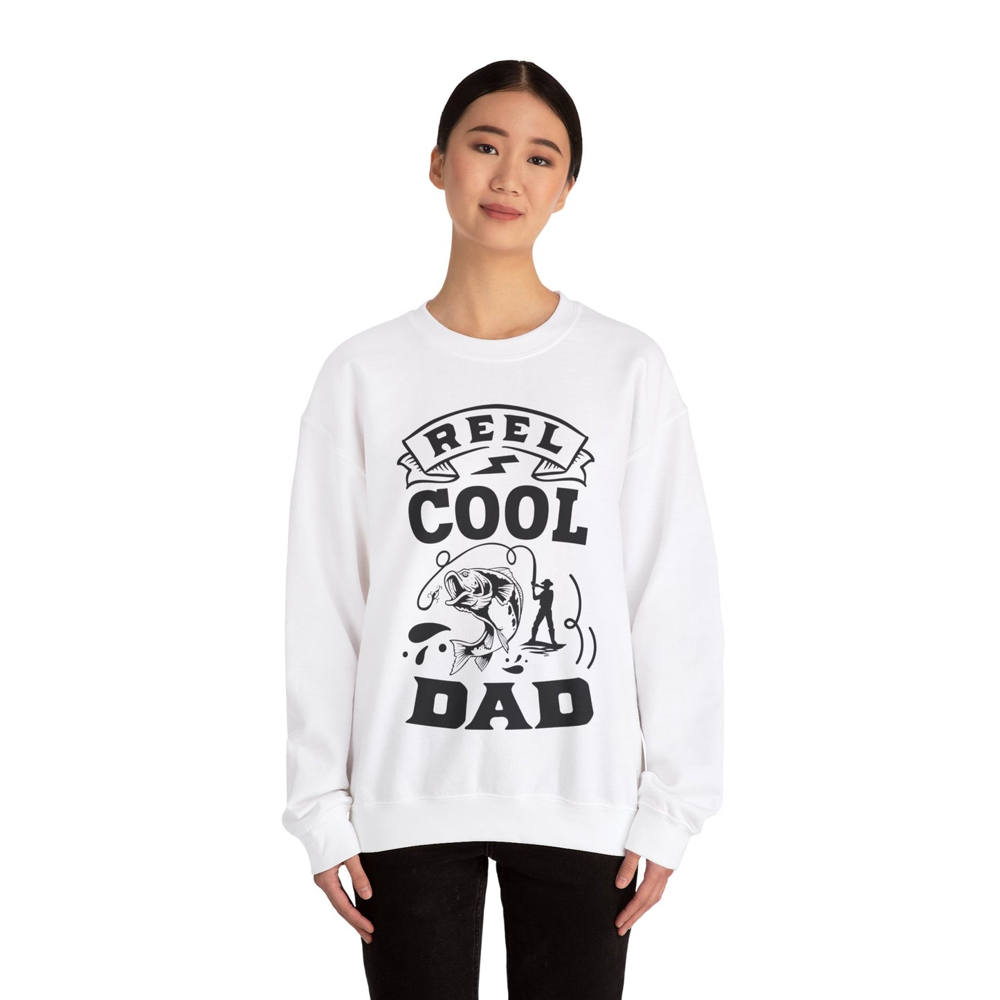 Reel cool dad - Unisex Heavy Blend™ Crewneck Sweatshirt