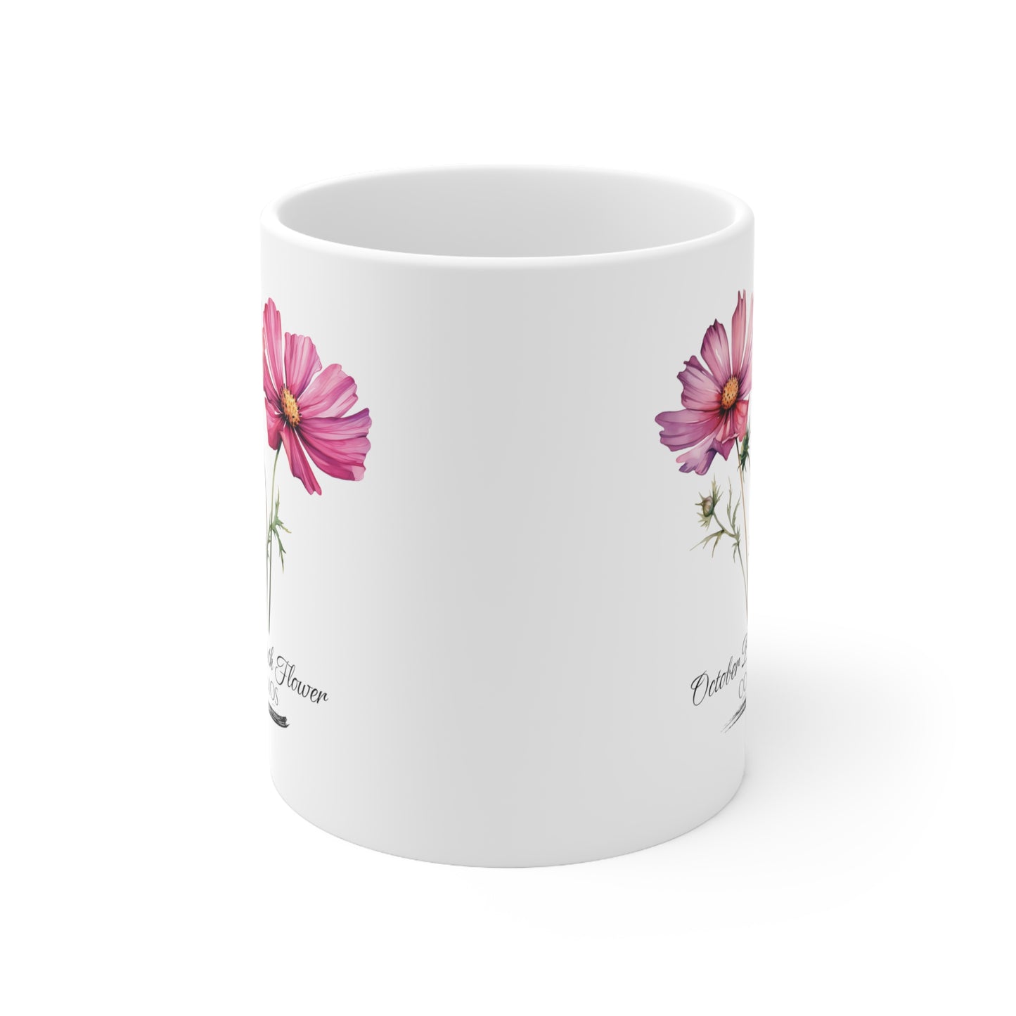 October Birth Flower (Cosmos): Ceramic Mug 11oz