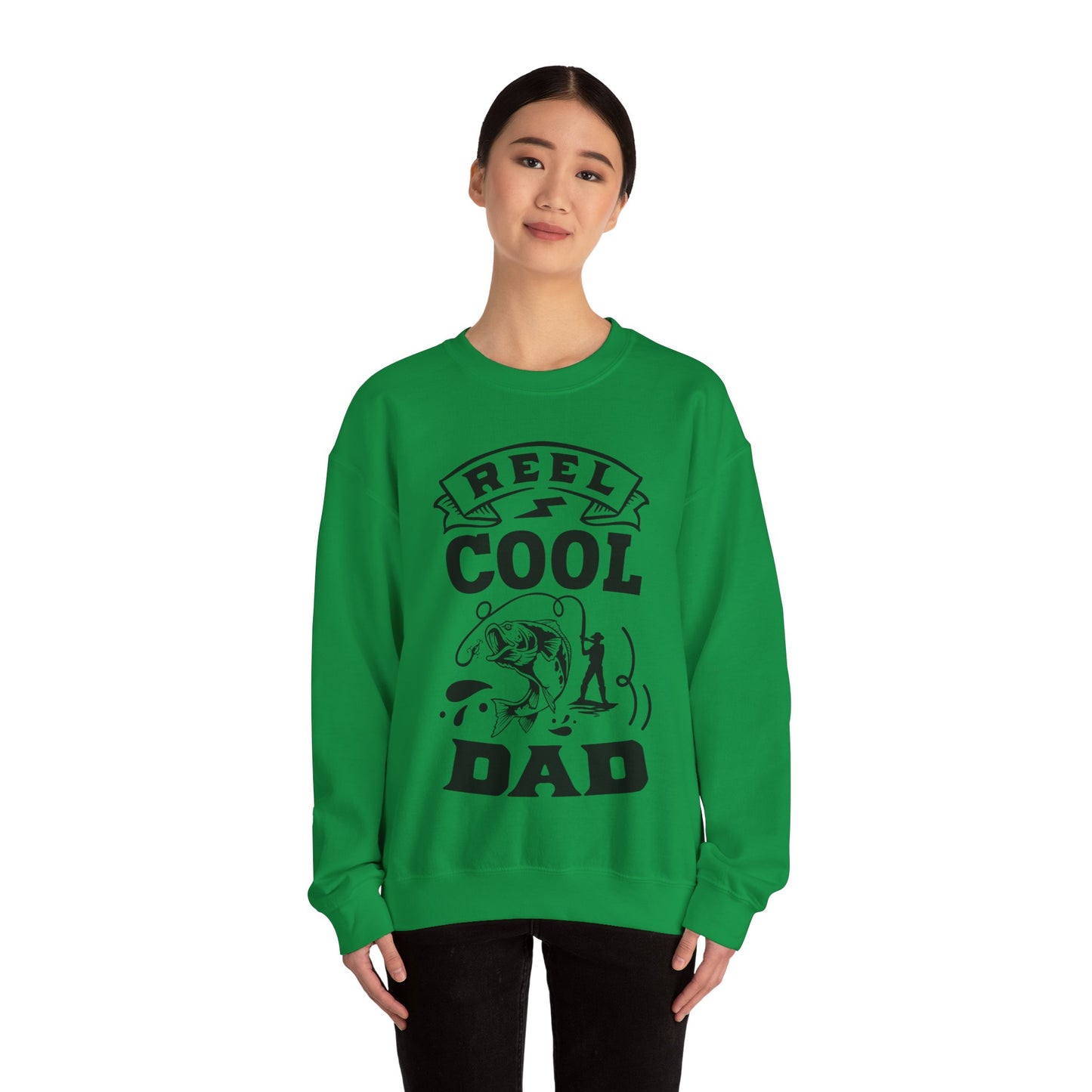 Reel cool dad - Unisex Heavy Blend™ Crewneck Sweatshirt