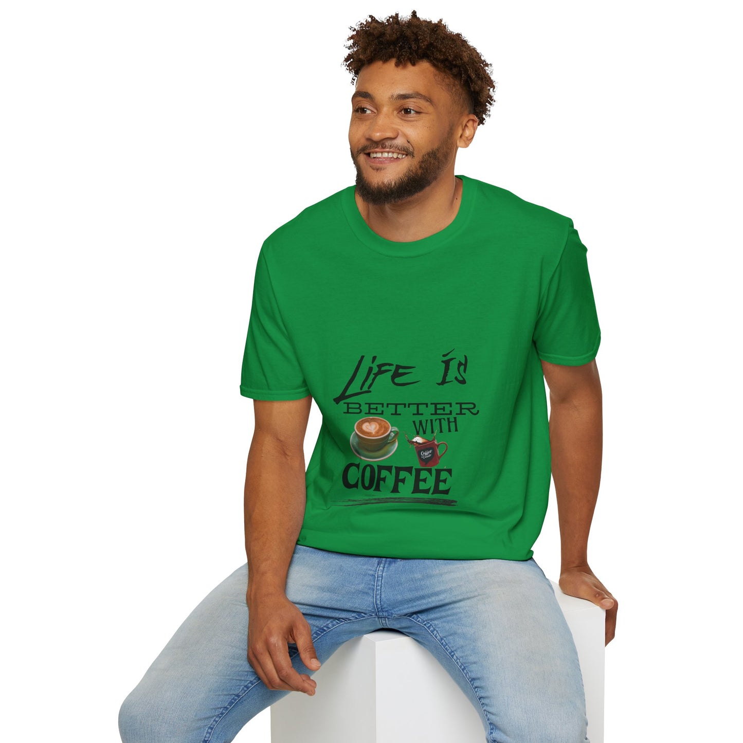 Life Is Better With Coffee - Unisex Softstyle T-Shirt