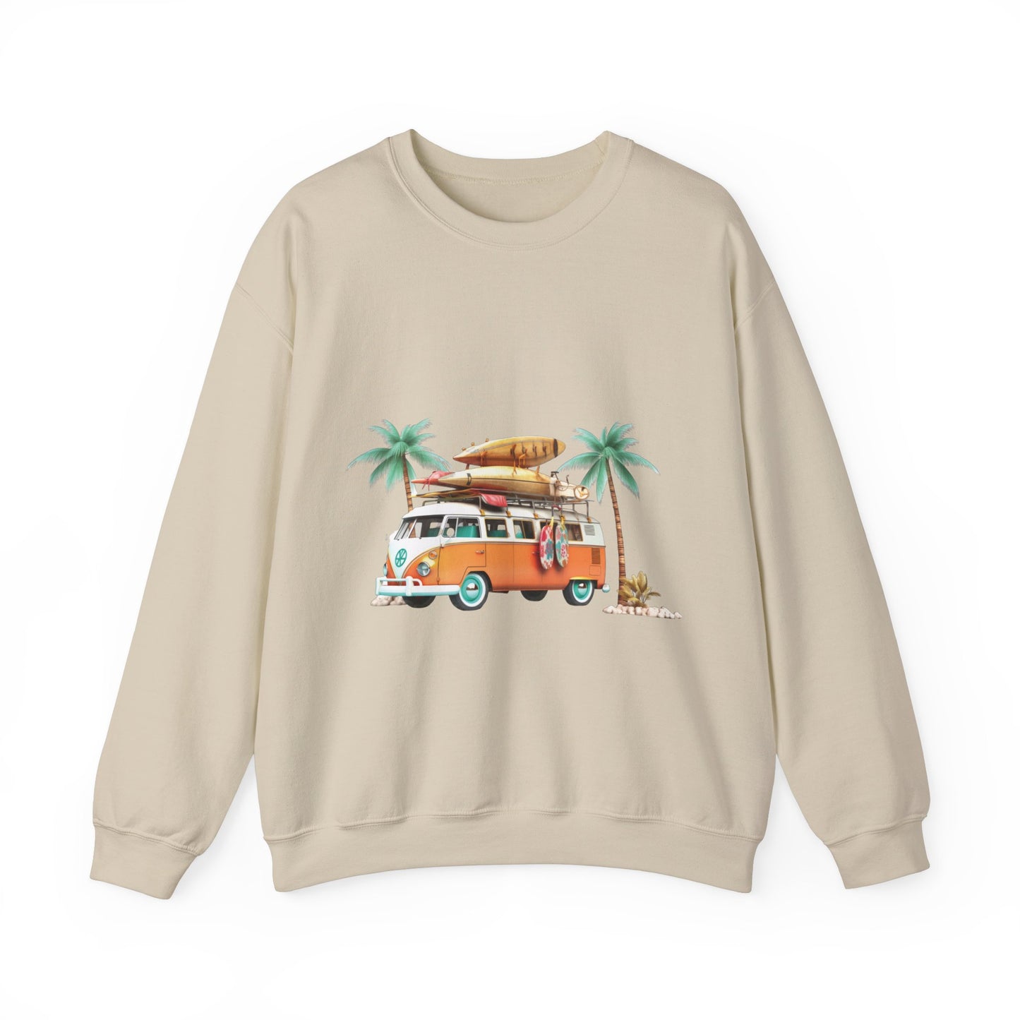 Retro Surf Van - Unisex Heavy Blend™ Crewneck Sweatshirt