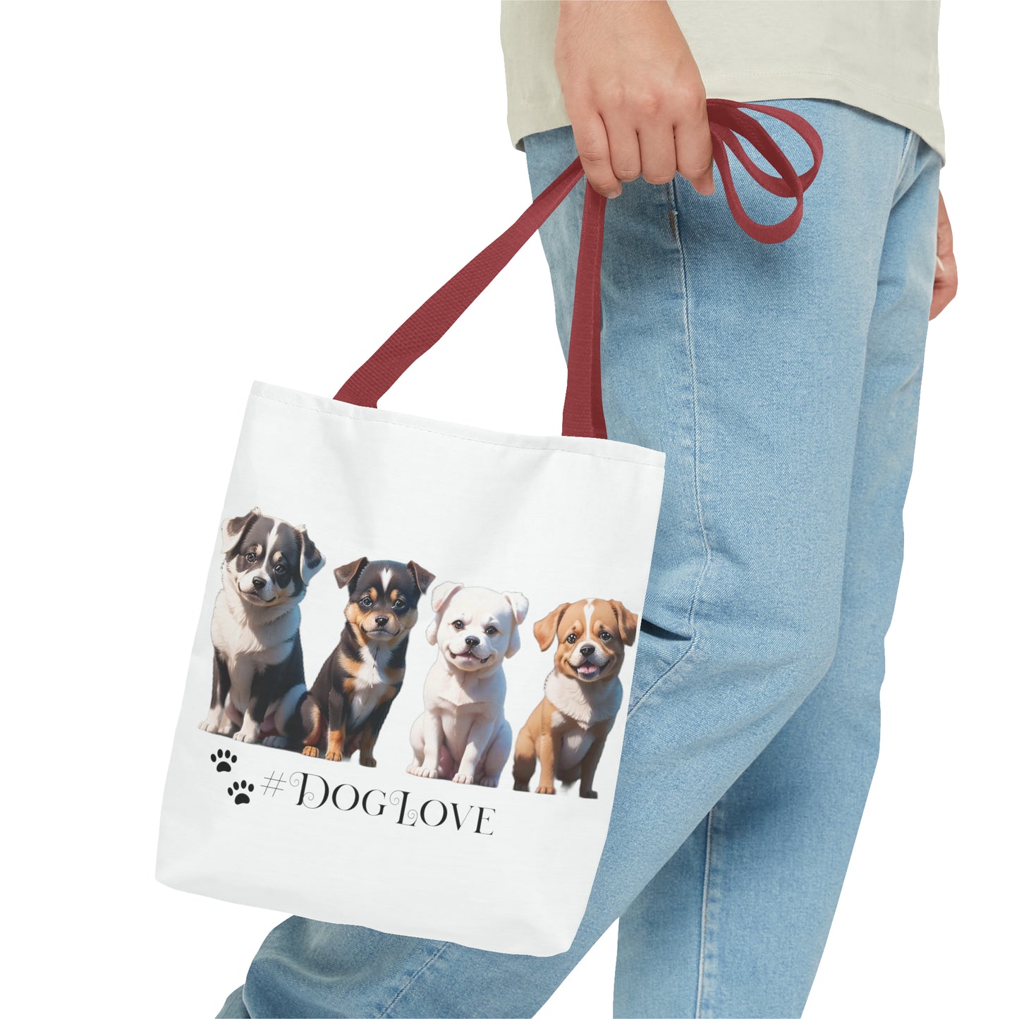 Tote Bag (AOP): #DogLove