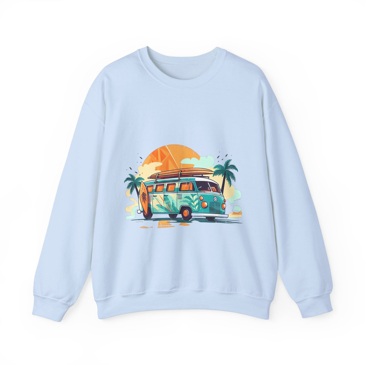 Retro Surf Van - Unisex Heavy Blend™ Crewneck Sweatshirt