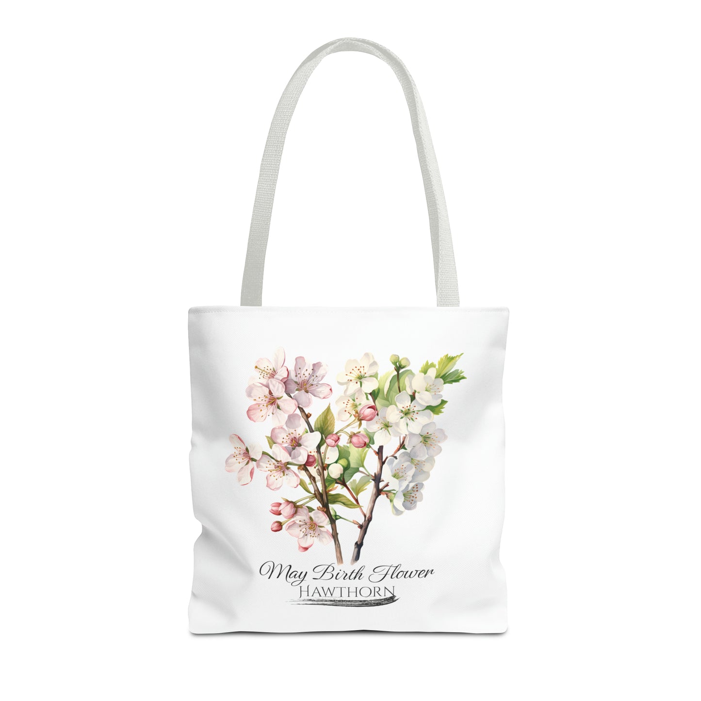 May Birth Flower: Hawthorn - Tote Bag (AOP)