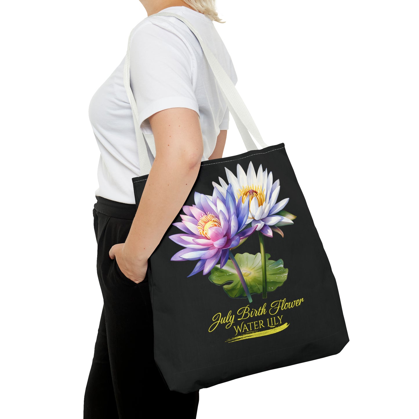 July Birth Flower: Water Lily - Tote Bag (AOP)