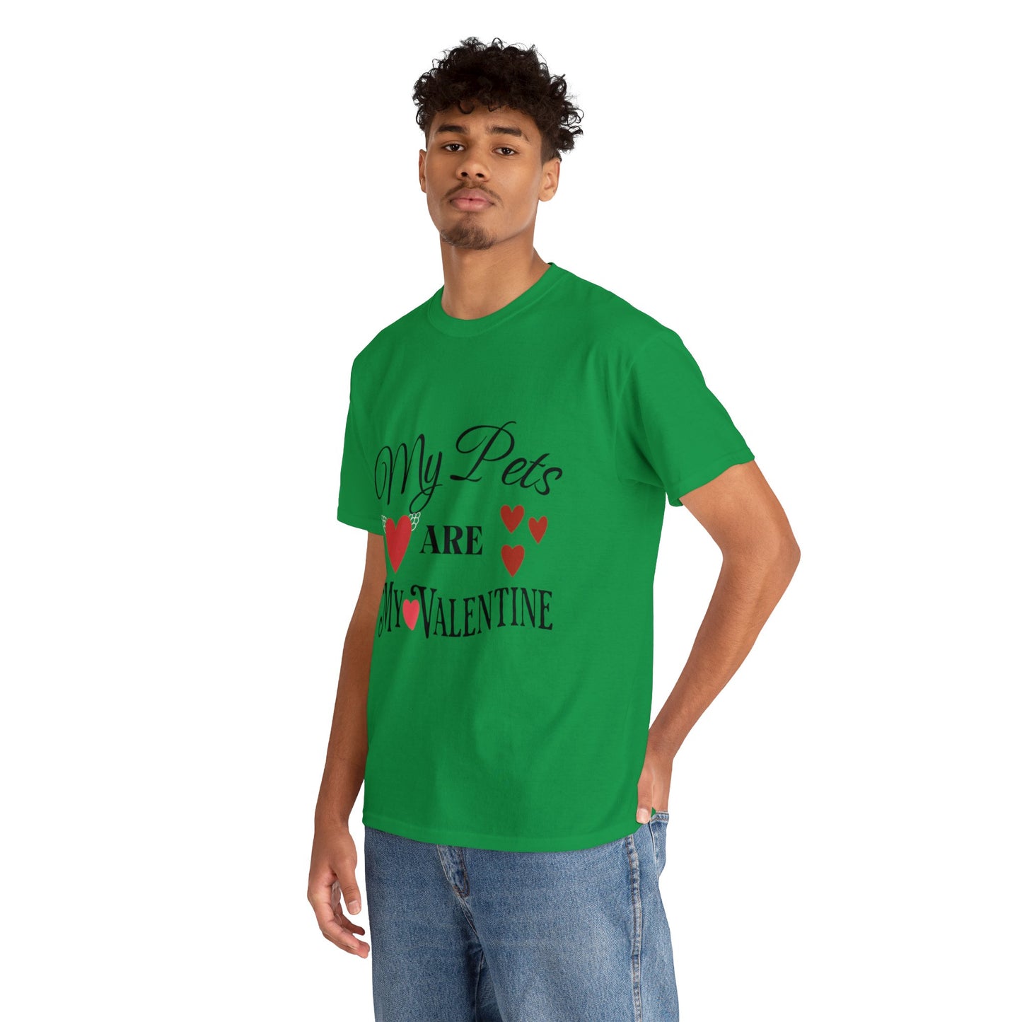 My Pets Are My Valentine1 - Unisex Heavy Cotton Tee