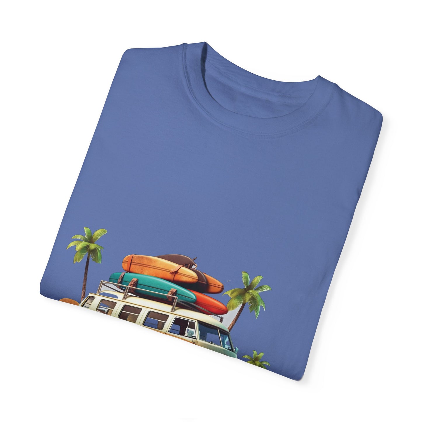 Retro Surf Van: Unisex Garment-Dyed T-shirt