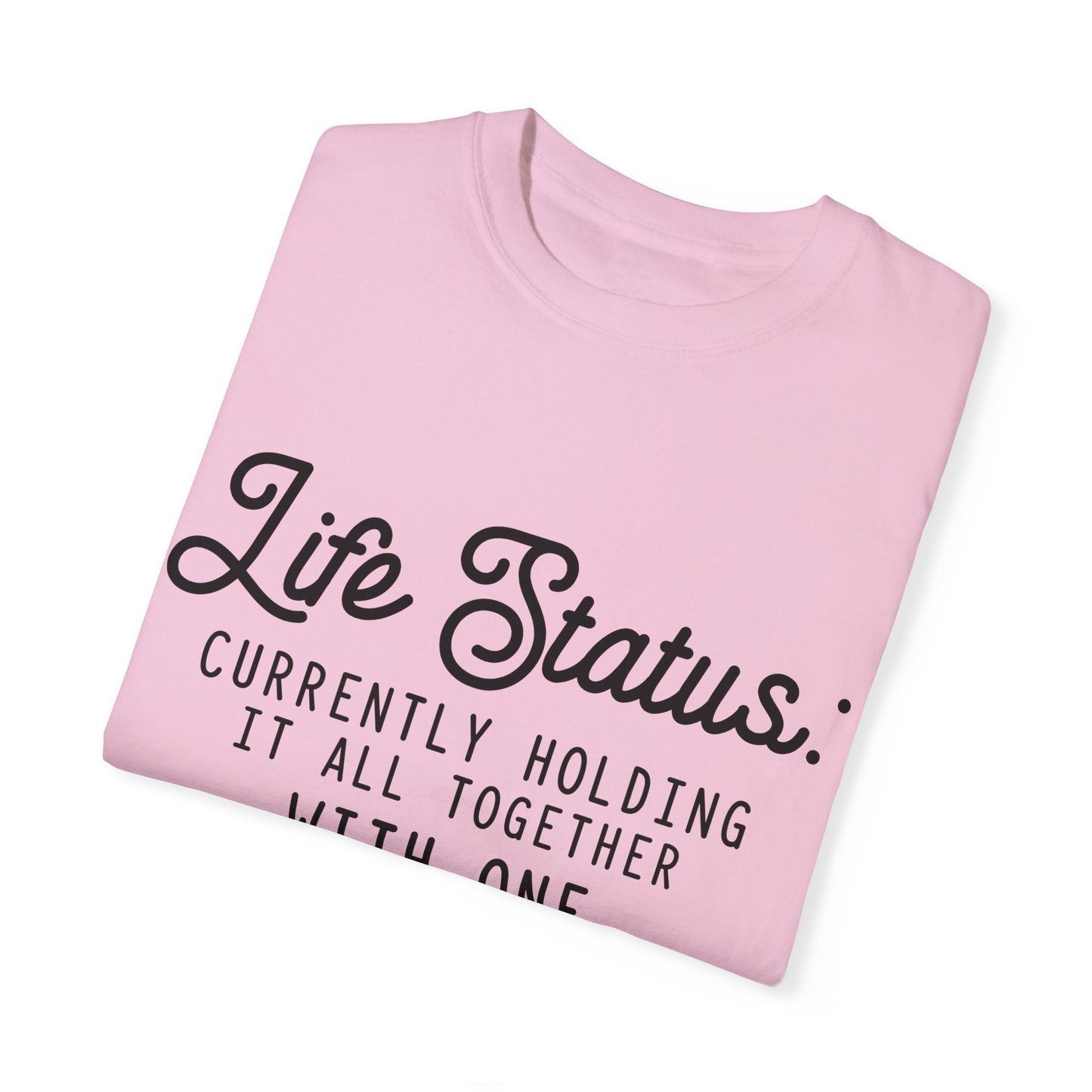 Life status currently holding - Unisex Garment-Dyed T-shirt