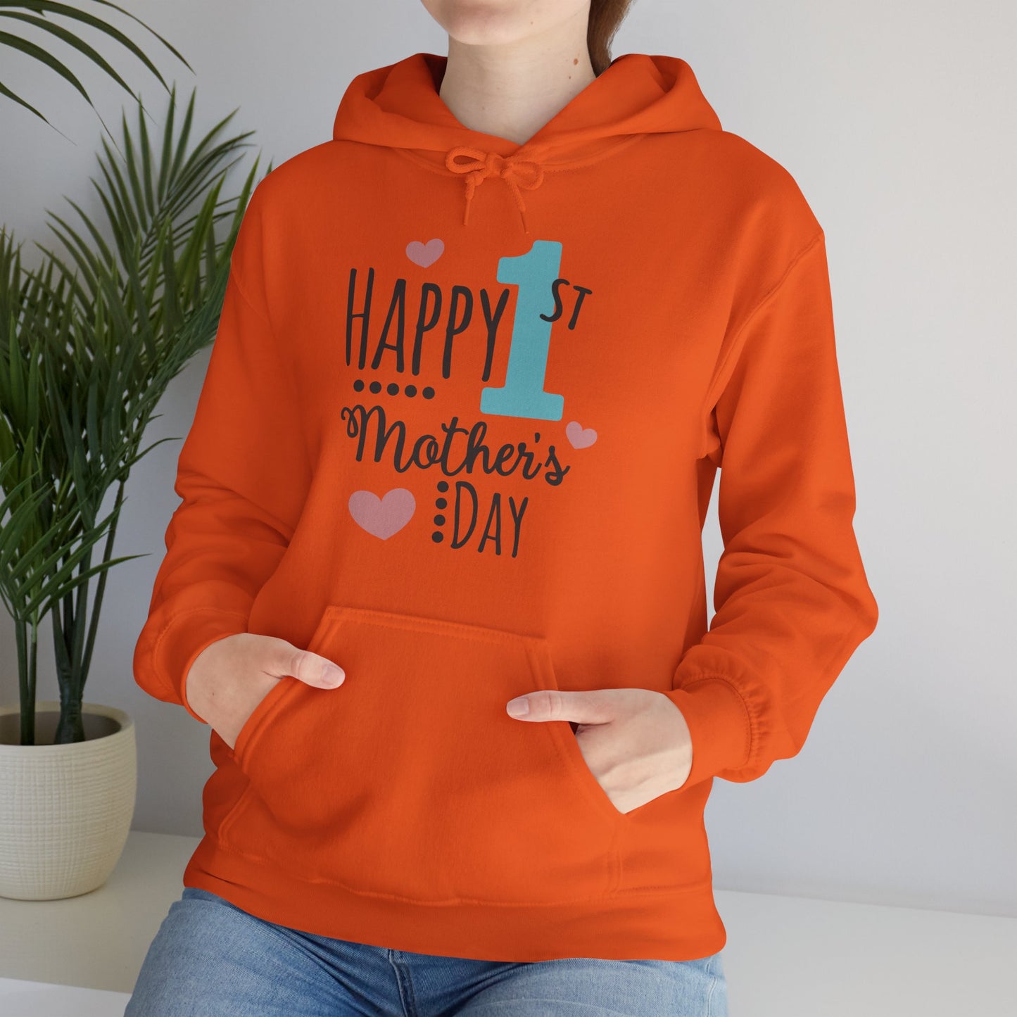 Happy 1st Mother's Day - Unisex Heavy Blend™ Hooded Sweatshirt