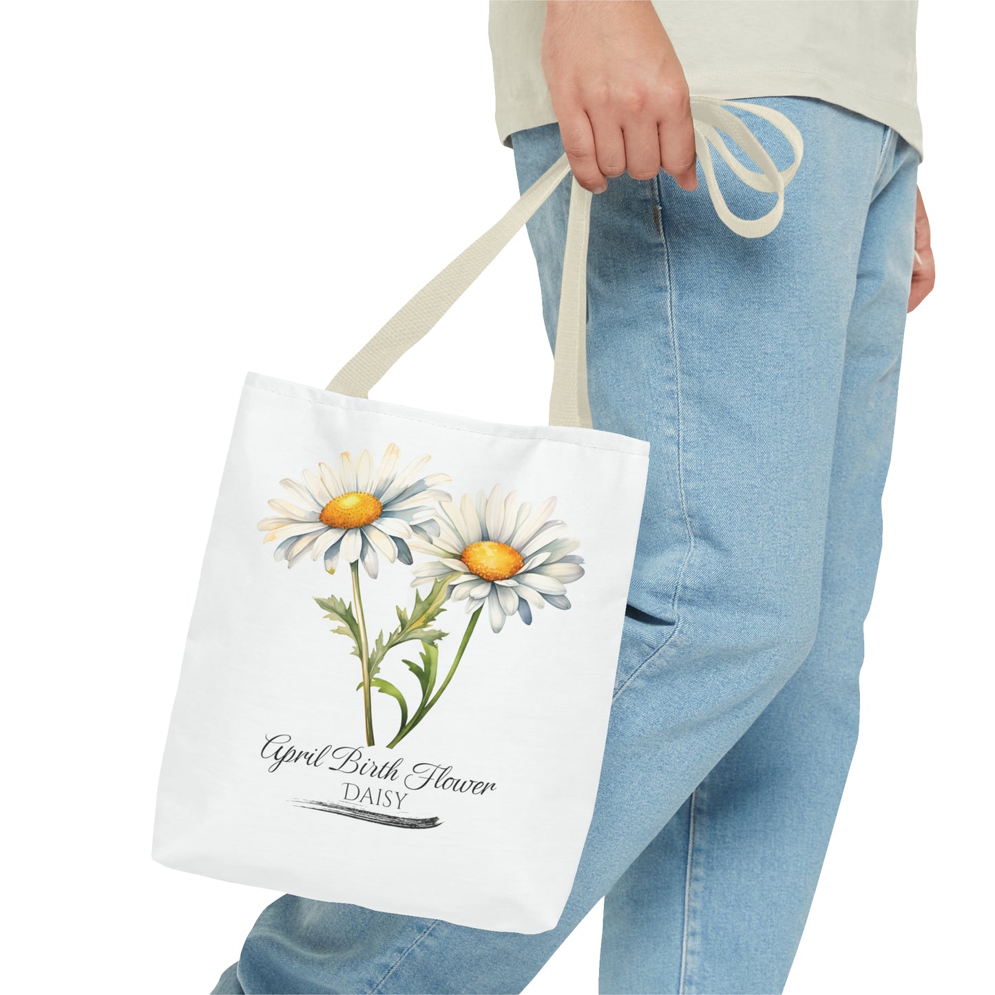 April Birth Flower: Daisy - Tote Bag (AOP)