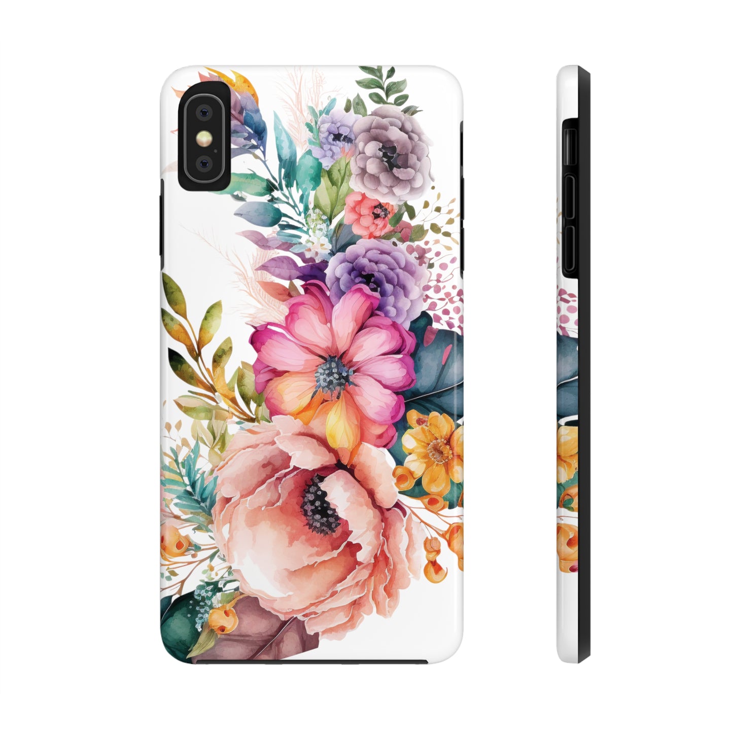 Tough Phone Cases: Watercolor Flowers