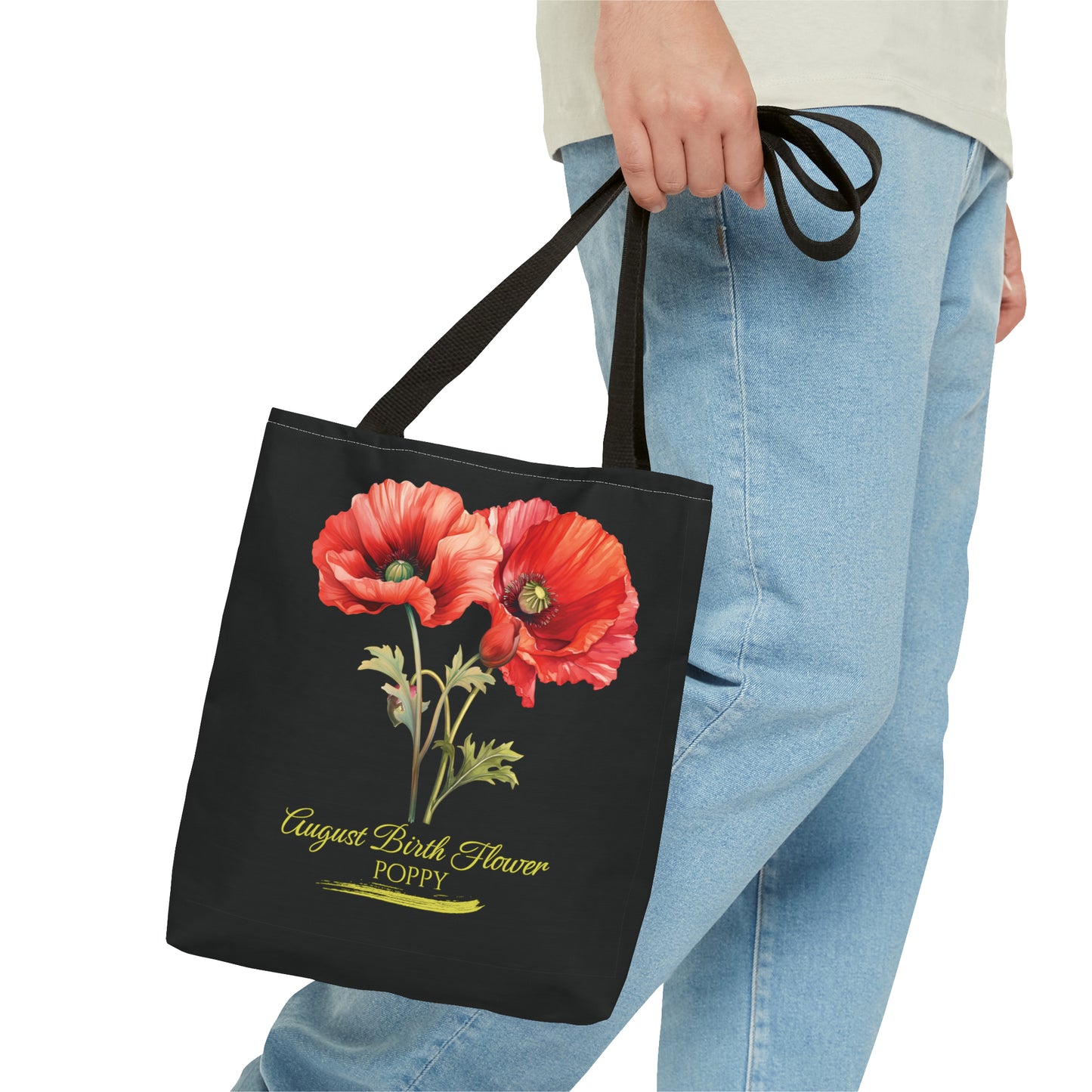 August Birth Flower: Poppy - Tote Bag (AOP)