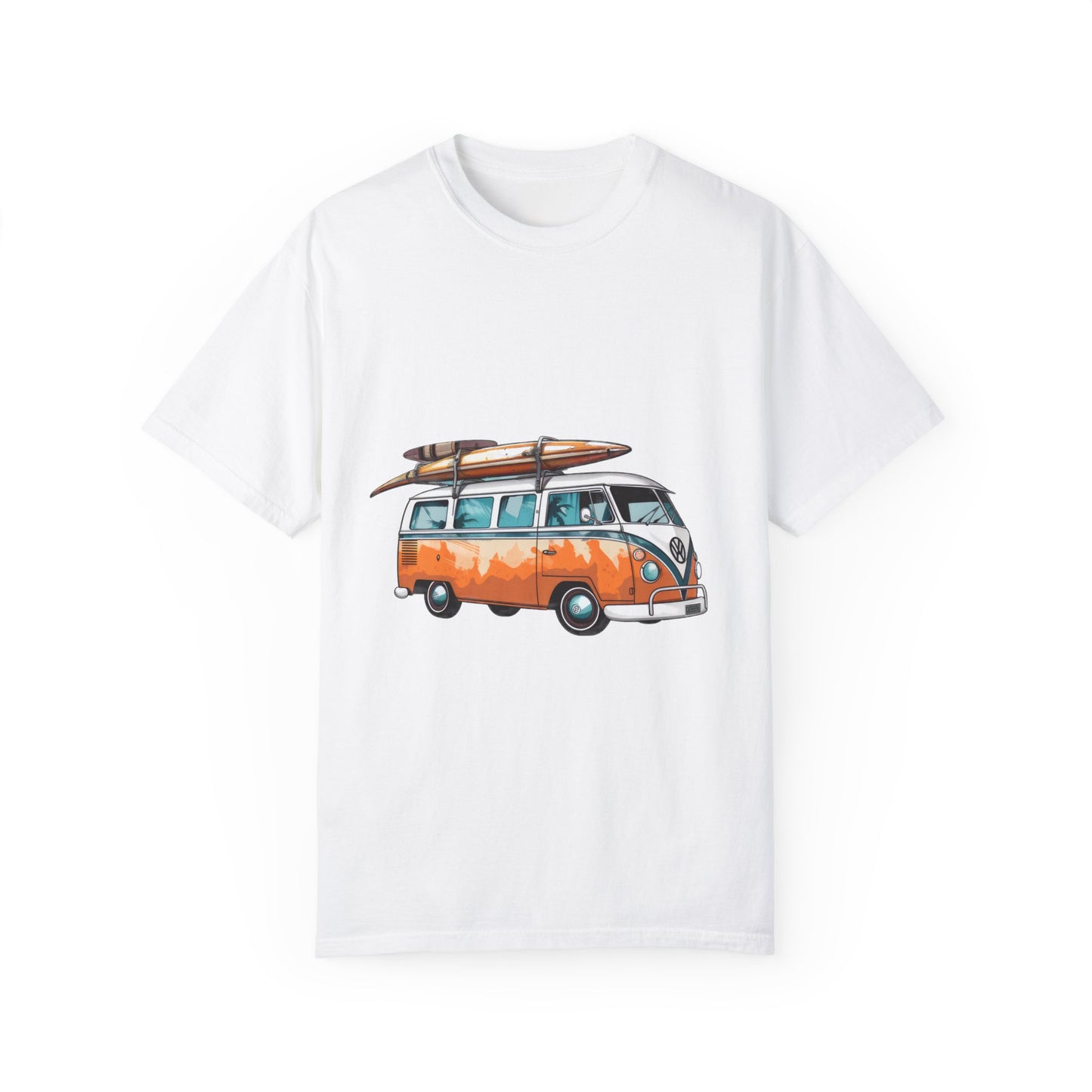 Retro Surf Van: Unisex Garment-Dyed T-shirt