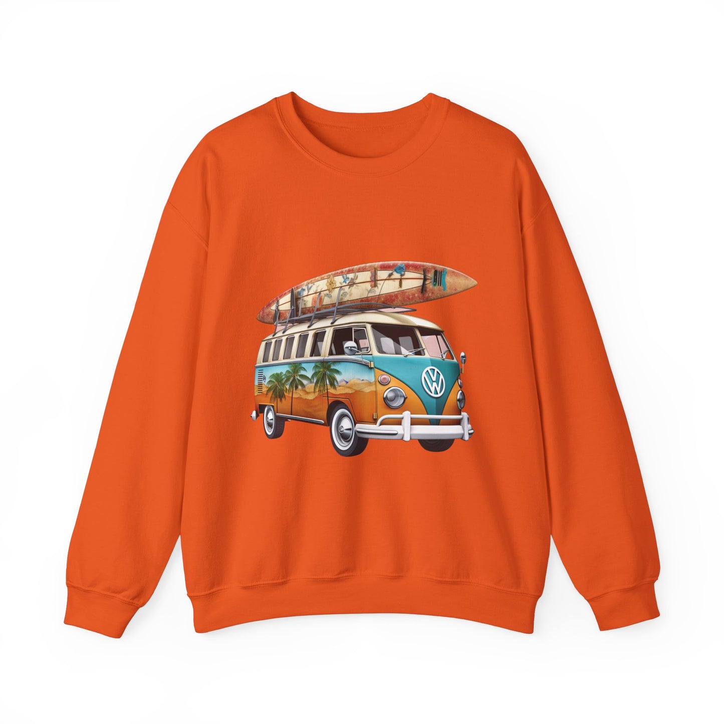 Retro Surf Van - Unisex Heavy Blend™ Crewneck Sweatshirt