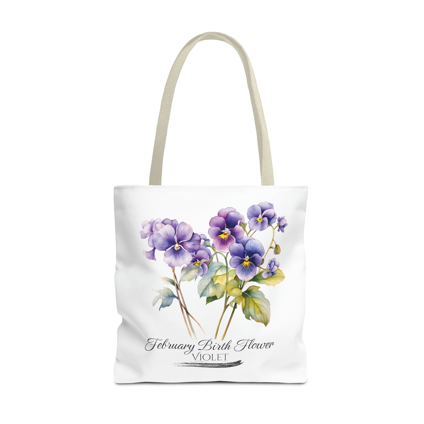 February Birth Flower: Violet - Tote Bag (AOP)