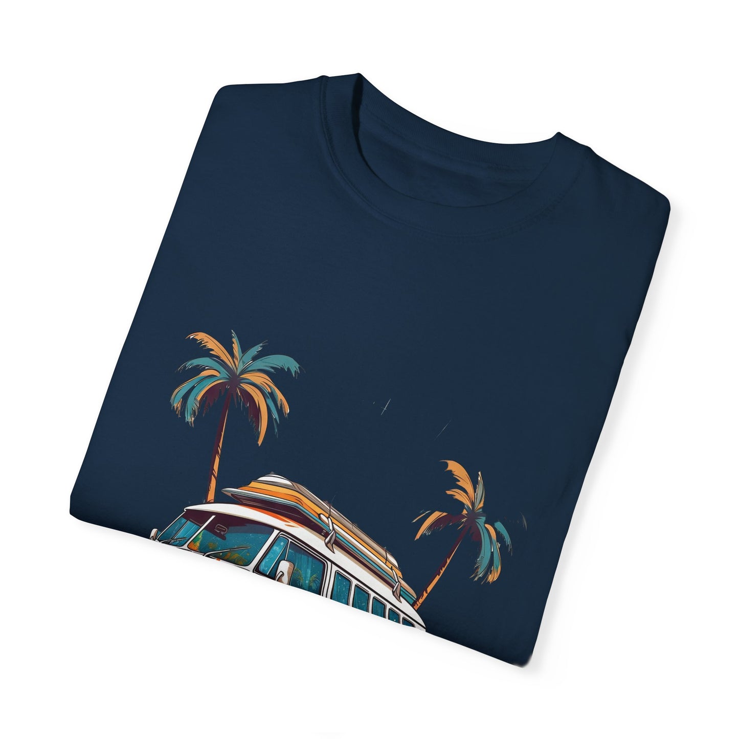 Retro Surf Van: Unisex Garment-Dyed T-shirt