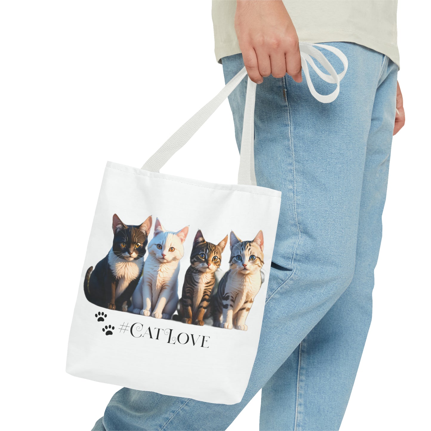 Tote Bag (AOP): #CatLove