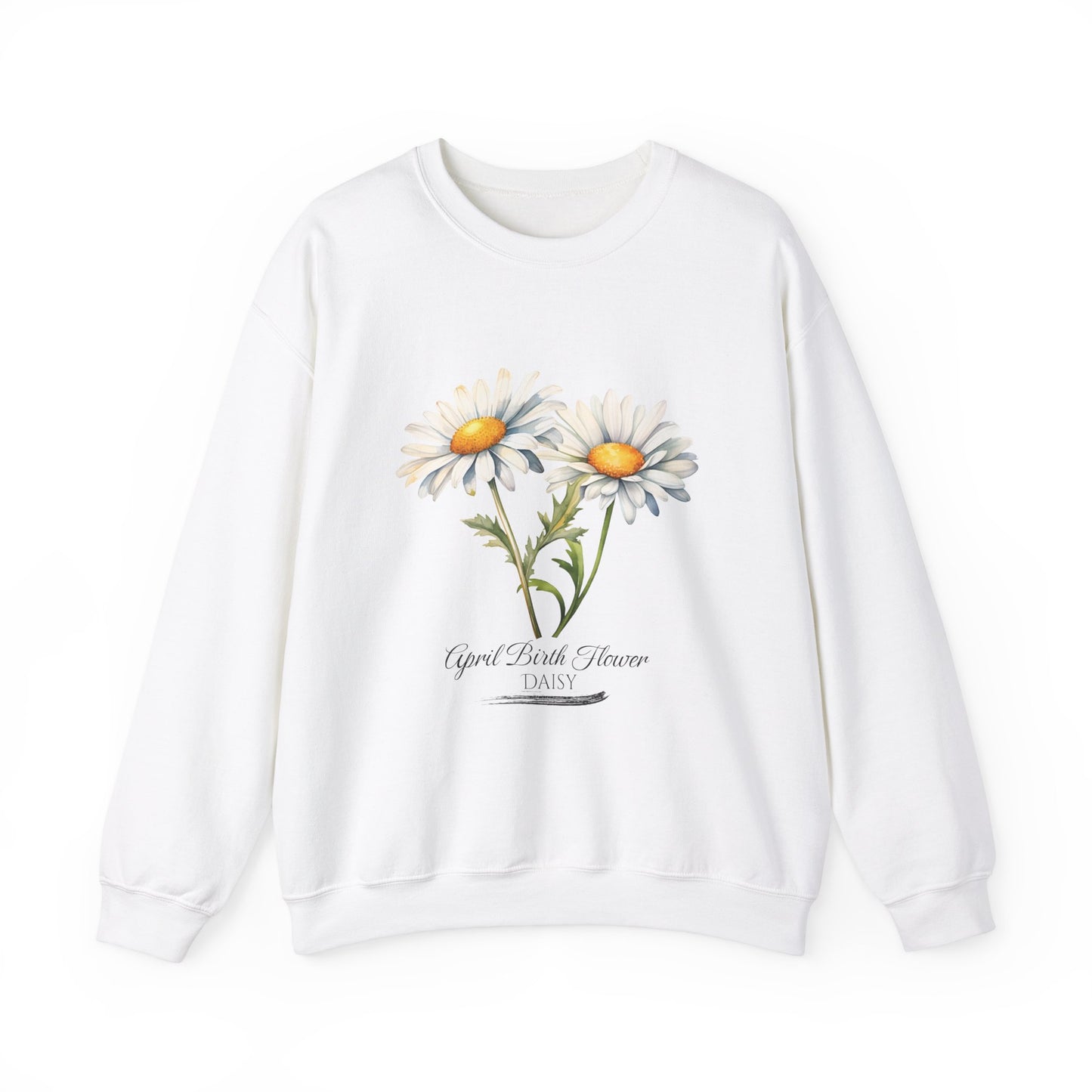 April Birth Flower (Daisy) - Unisex Heavy Blend™ Crewneck Sweatshirt