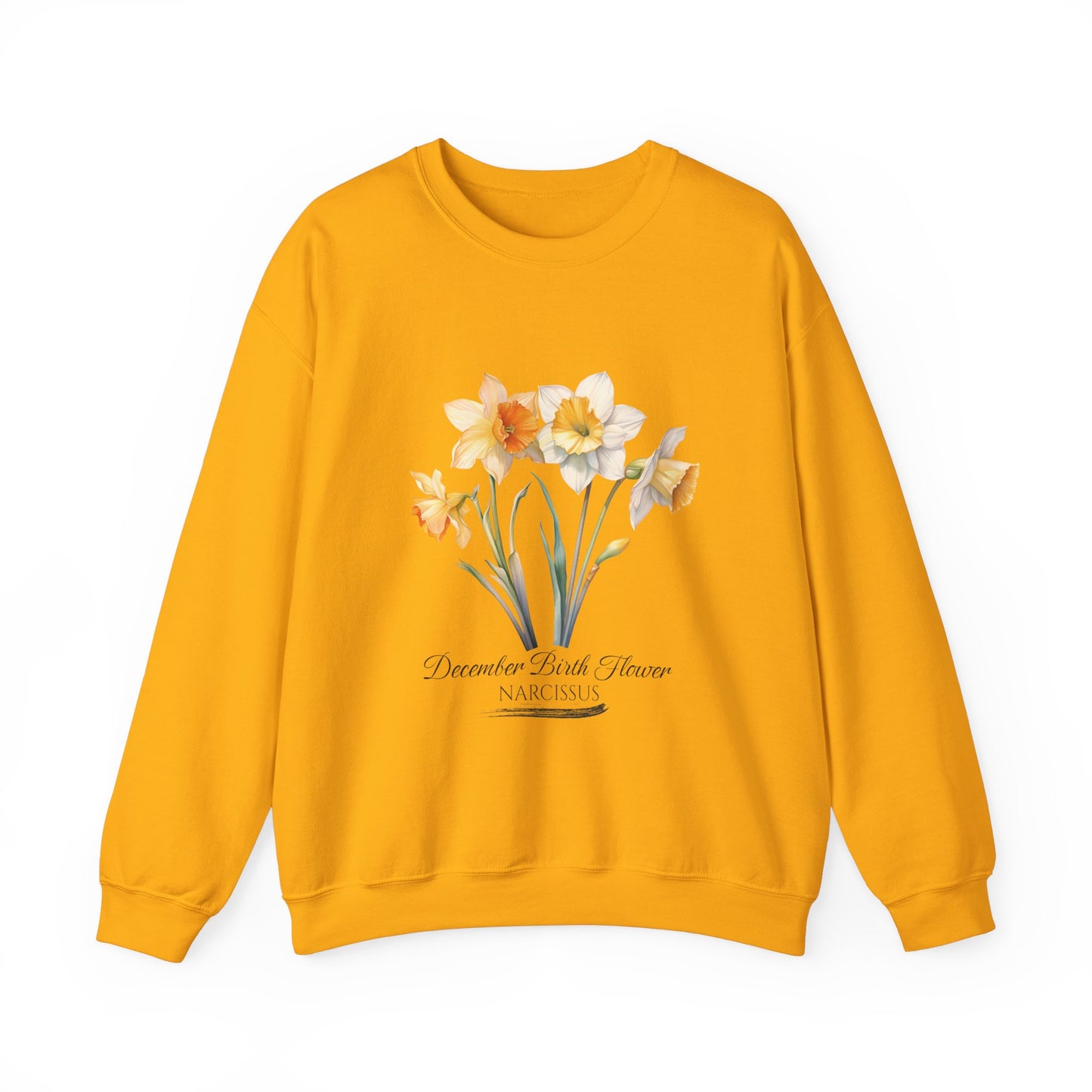 December Birth Flower (Narcisus) - Unisex Heavy Blend™ Crewneck Sweatshirt