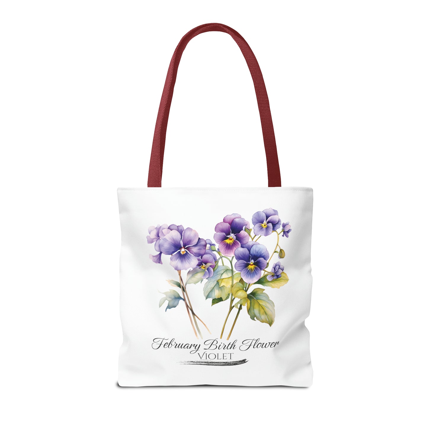 February Birth Flower: Violet - Tote Bag (AOP)