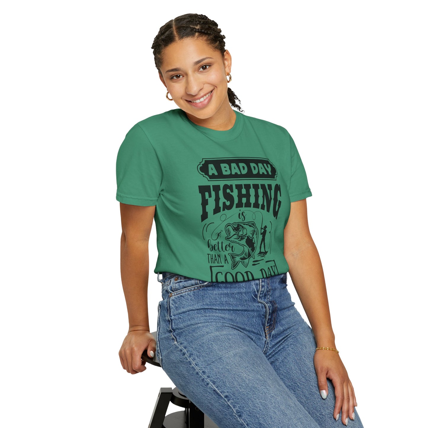 A bad day fishing: Unisex Garment-Dyed T-shirt