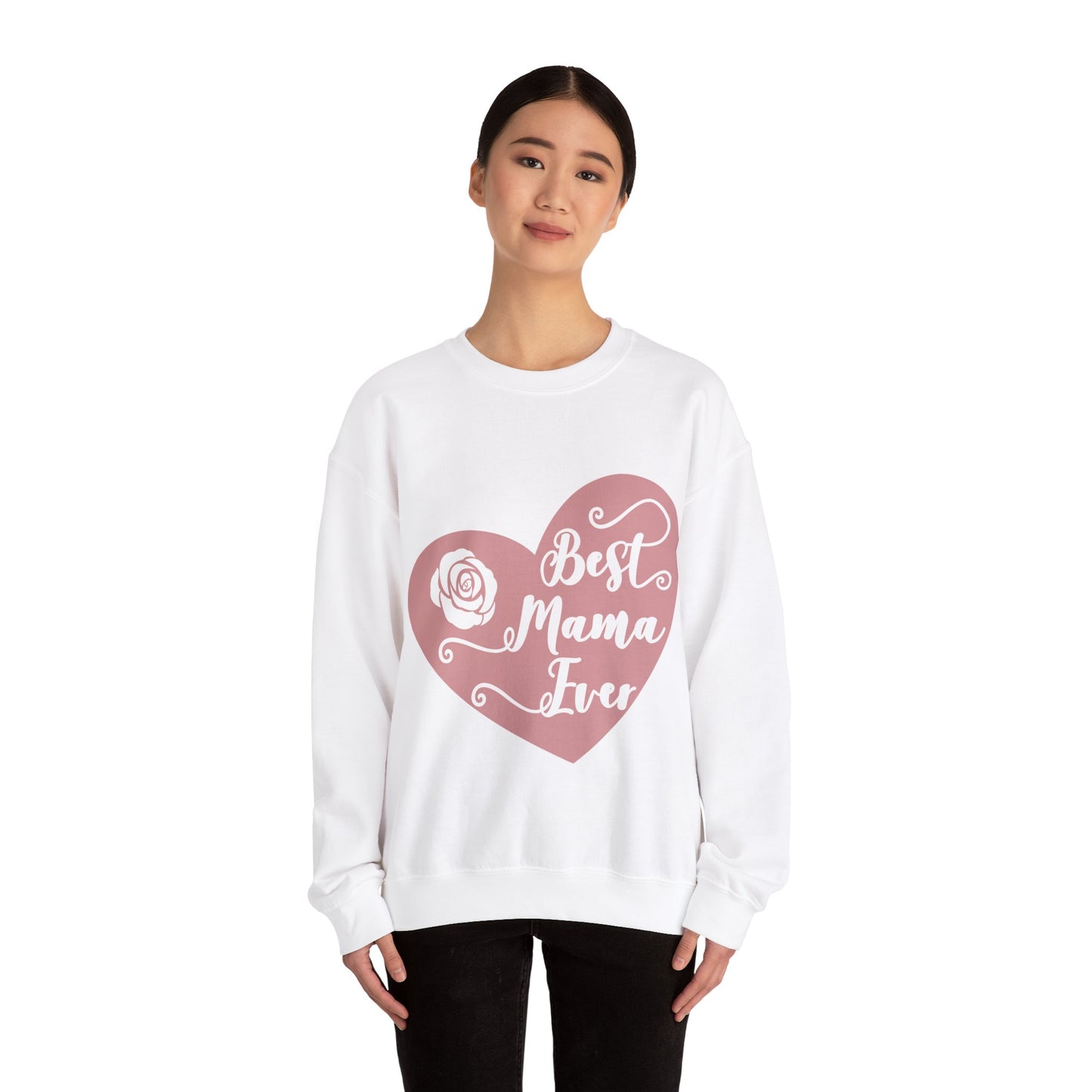 Best Mom Ever Heart - Unisex Heavy Blend™ Crewneck Sweatshirt