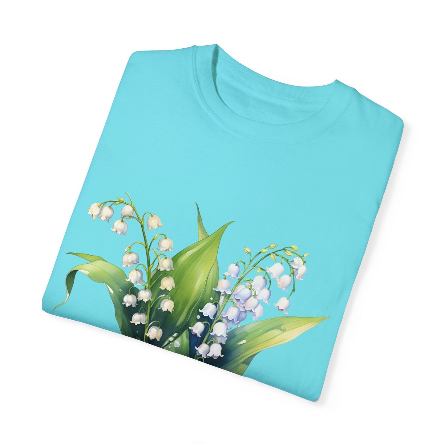 May Birth Flower "Lily of the Valley" - Unisex Garment-Dyed T-shirt