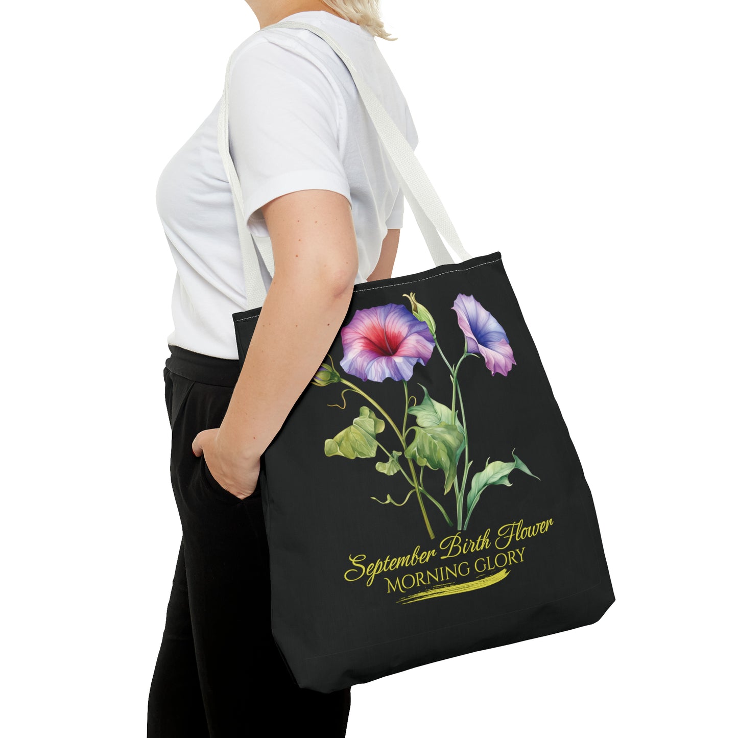 September Birth Flower: Morning Glory - Tote Bag (AOP)