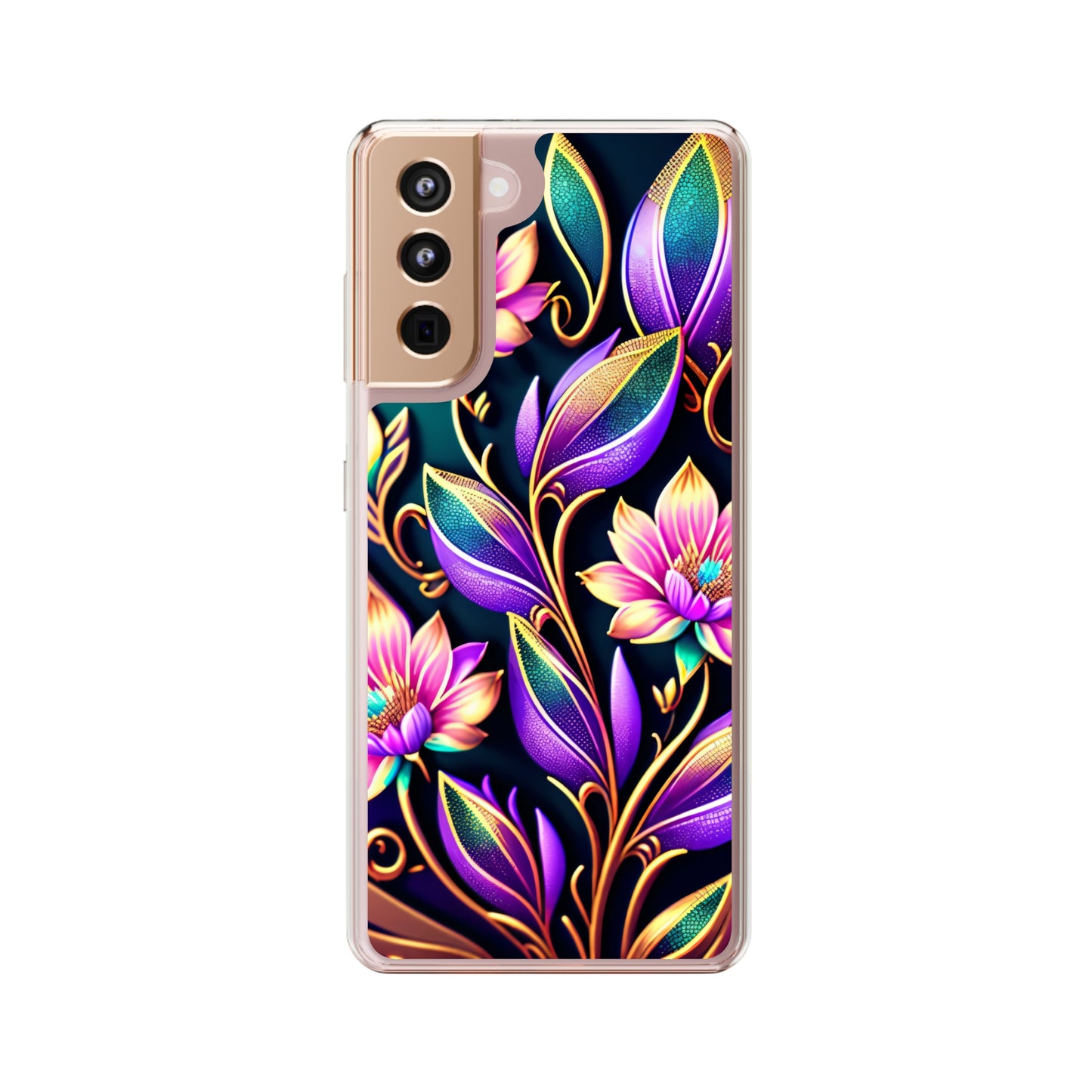 Clear Phone Cases: Fantasy Flower