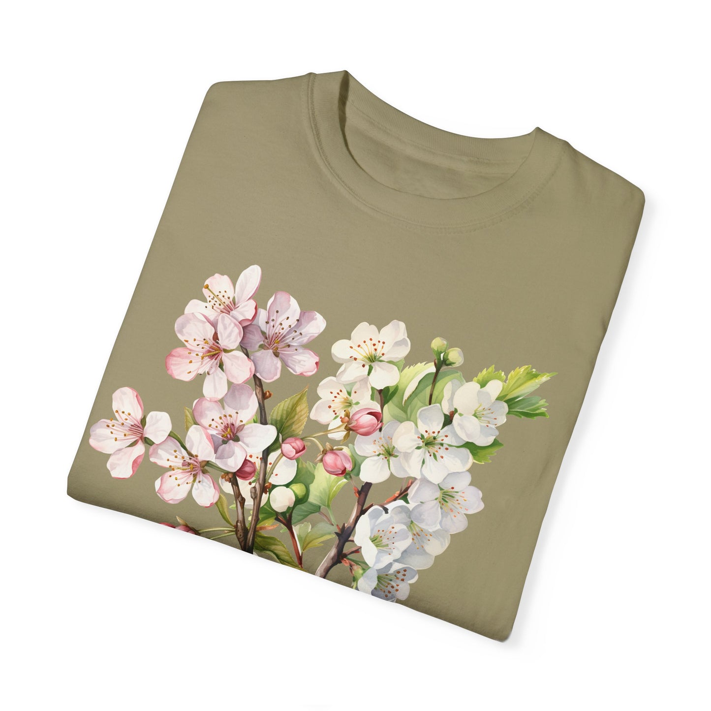 May Birth Flower "Hawthorn" - Unisex Garment-Dyed T-shirt