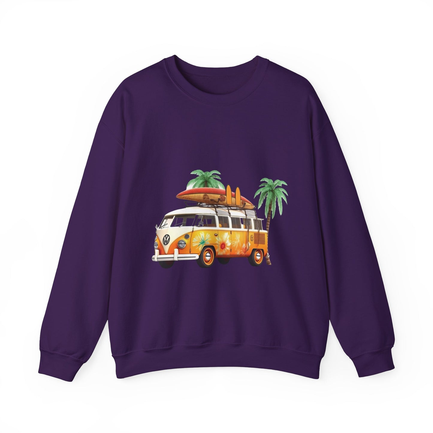 Retro Surf Van - Unisex Heavy Blend™ Crewneck Sweatshirt