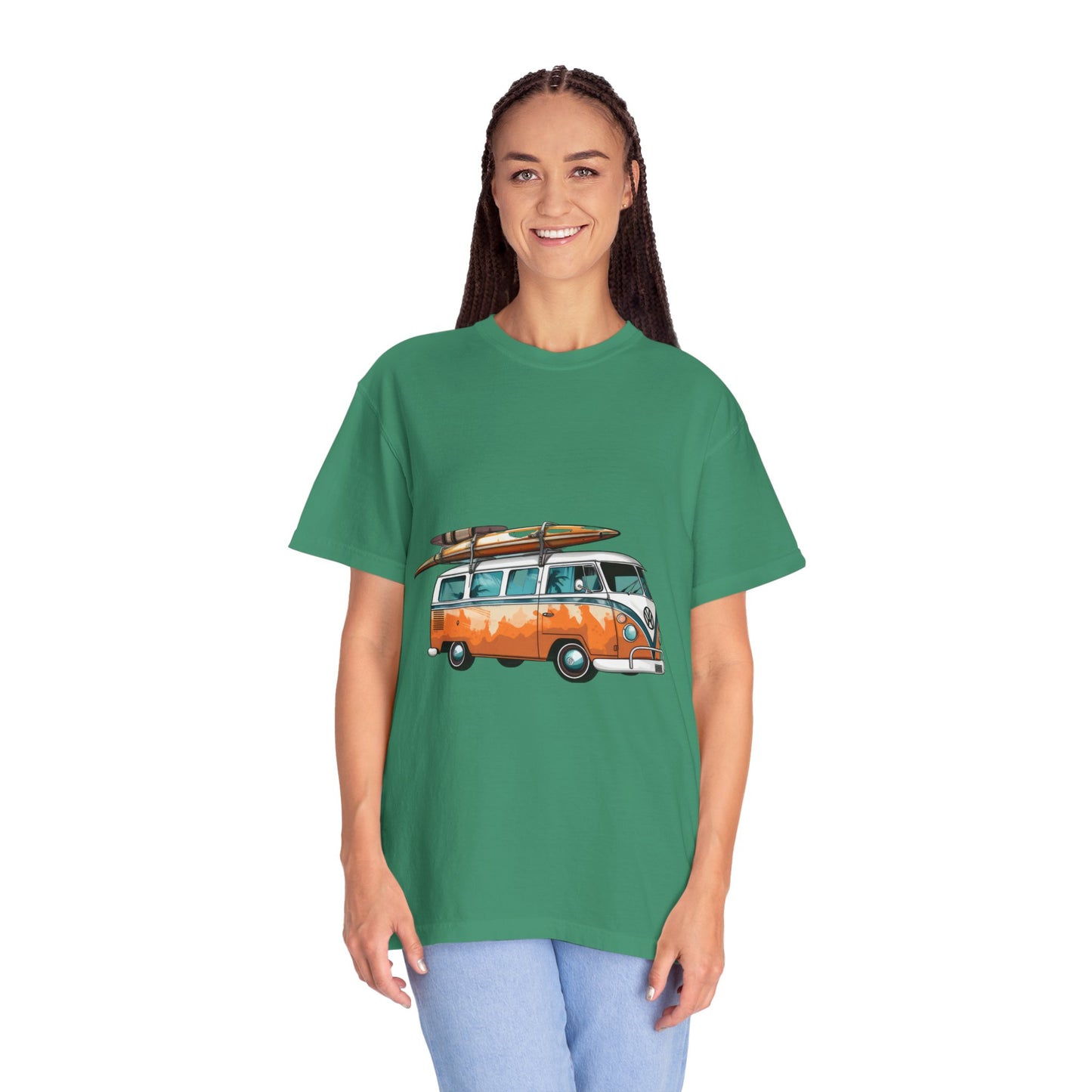 Retro Surf Van: Unisex Garment-Dyed T-shirt