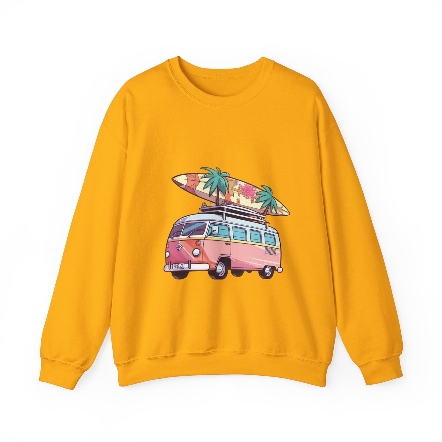 Retro Surf Van - Unisex Heavy Blend™ Crewneck Sweatshirt