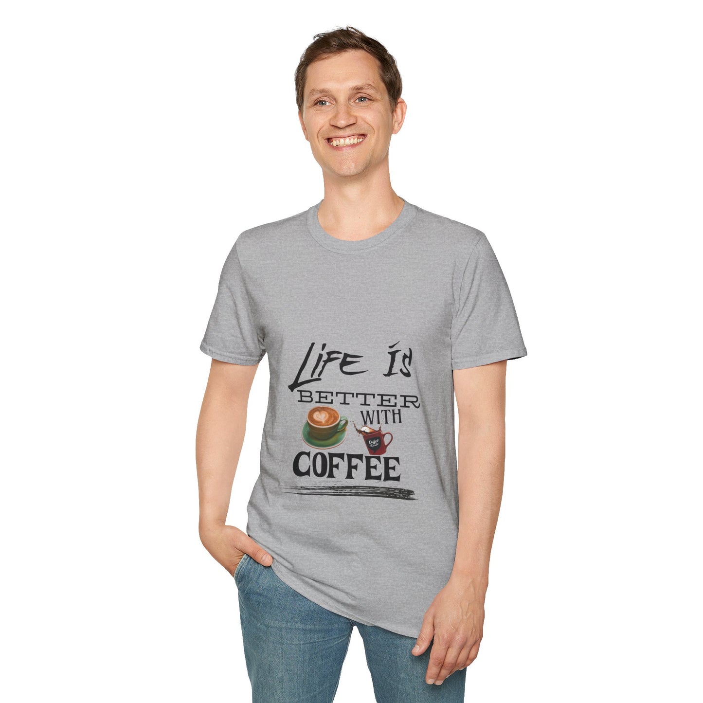 Life Is Better With Coffee - Unisex Softstyle T-Shirt